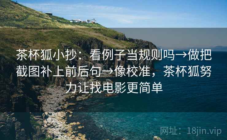 茶杯狐小抄：看例子当规则吗→做把截图补上前后句→像校准，茶杯狐努力让找电影更简单